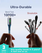 INIU USB C Charger Cable, [2m] USB A to USB C Charging Cable 3.1A