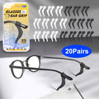 SMARTTOP Eyeglass Ear Grip-20 Pairs eye glasses ear grippers Anti-slip holders for ears,Silicone Ear Hook,glasses ear grip Retainer for Sports Glass Sunglasses Reading