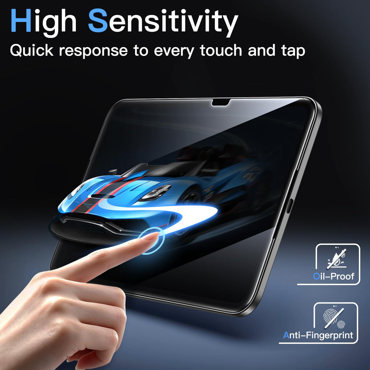JETech Screen Protector for iPad Air 11" M4/M3/M2, 2-Pack
