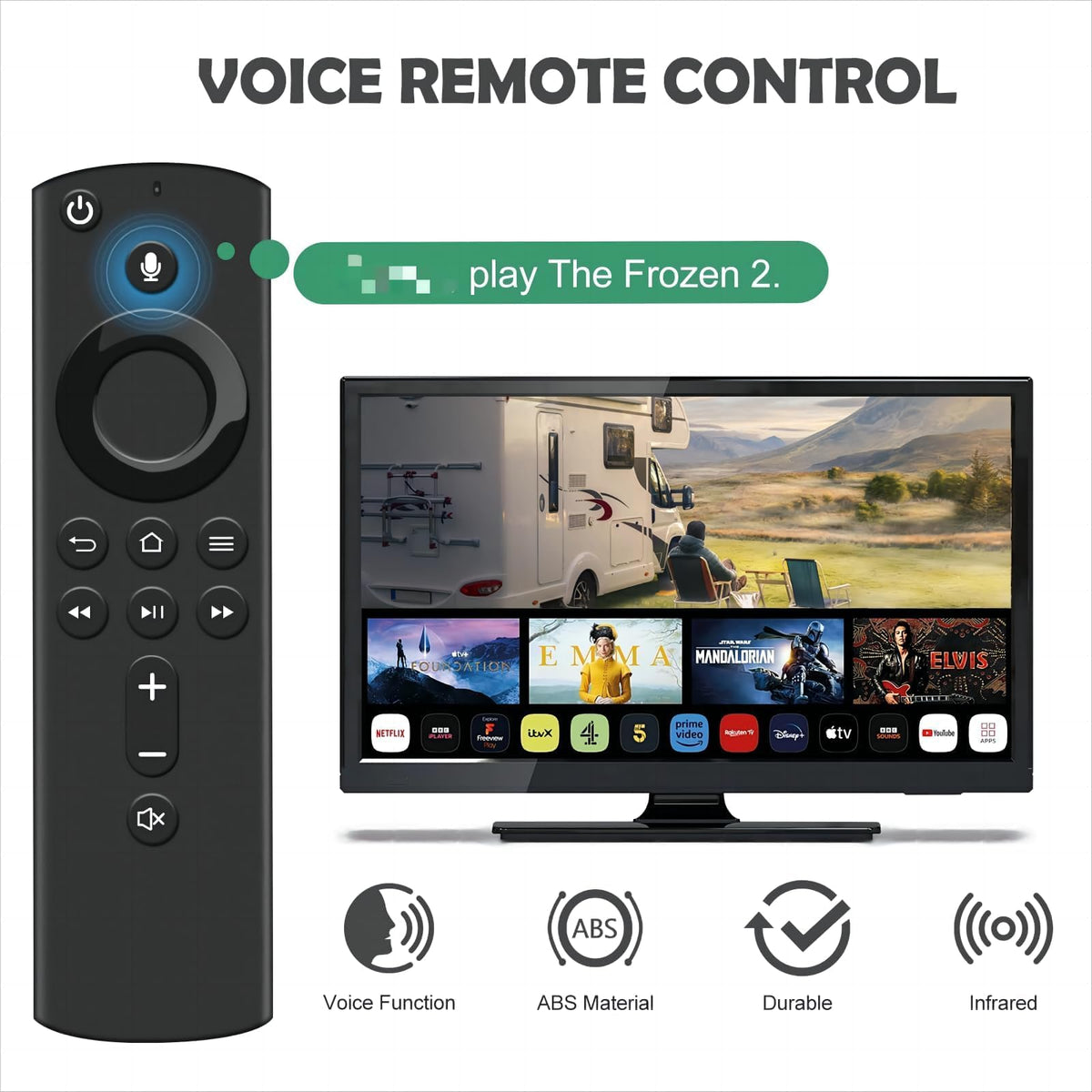 Replacement TCL TV Remote Control RC802N for TCL Android & LCD LED 4K Smart TVs: 32DS520, 40S6000FS, 49S6000FS, 49DP600, F43S5916, 50DP600, H32S5916, U49P6016, U55P6006 – No Setup Required