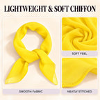 WESTEND CHOICE Square Chiffon Scarves Women's Neck Scarf 50s Retro Bandana