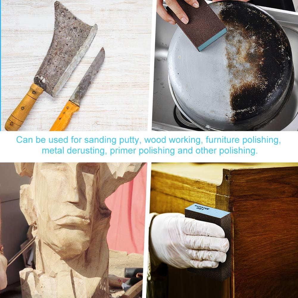 Onarway Sanding Blocks 6 Pack Wet and Dry Dual-use Sandpaper Sponges