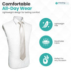 Trimming Shop 5cm Slim Skinny Solid Colour Necktie for Mens