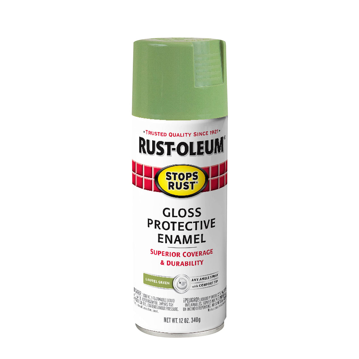 Rust-Oleum 7776830 Stops Rust Spray Paint, 12 oz, Flat Black