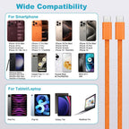 2m USB C to USB C Cable for IPhone 18/17/16/15,Fast Charger USB C for IPhone 17 Air/17e/16 Pro Max/15 Plus/16E/Duo, Long Charging Lead for iPad Pro 10/11th,Google Pixel 11/10/9/8,Samsung Galaxy Z Fold