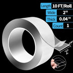 Art3d Double-Sided Tape Heavy Duty (10FT) Mounting Tape, Multipurpose Removable Adhesive Foam Tape, Reusable Transparent Tape for Paste Items, Household