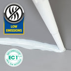 Dryzone Silicone Sealant White Anti Mould (310ml) - Premium Sanitary-Grade