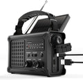 ROCAM Emergency Radio with 12000 mAh Rechargeable Battery, AM/FM Wind-Up Radio with Solar & Hand Crank Power – 8500mm² Solar Panel, Hi-Fi Sound, 120dB SOS Alarm Perfect for Camping & Outdoor