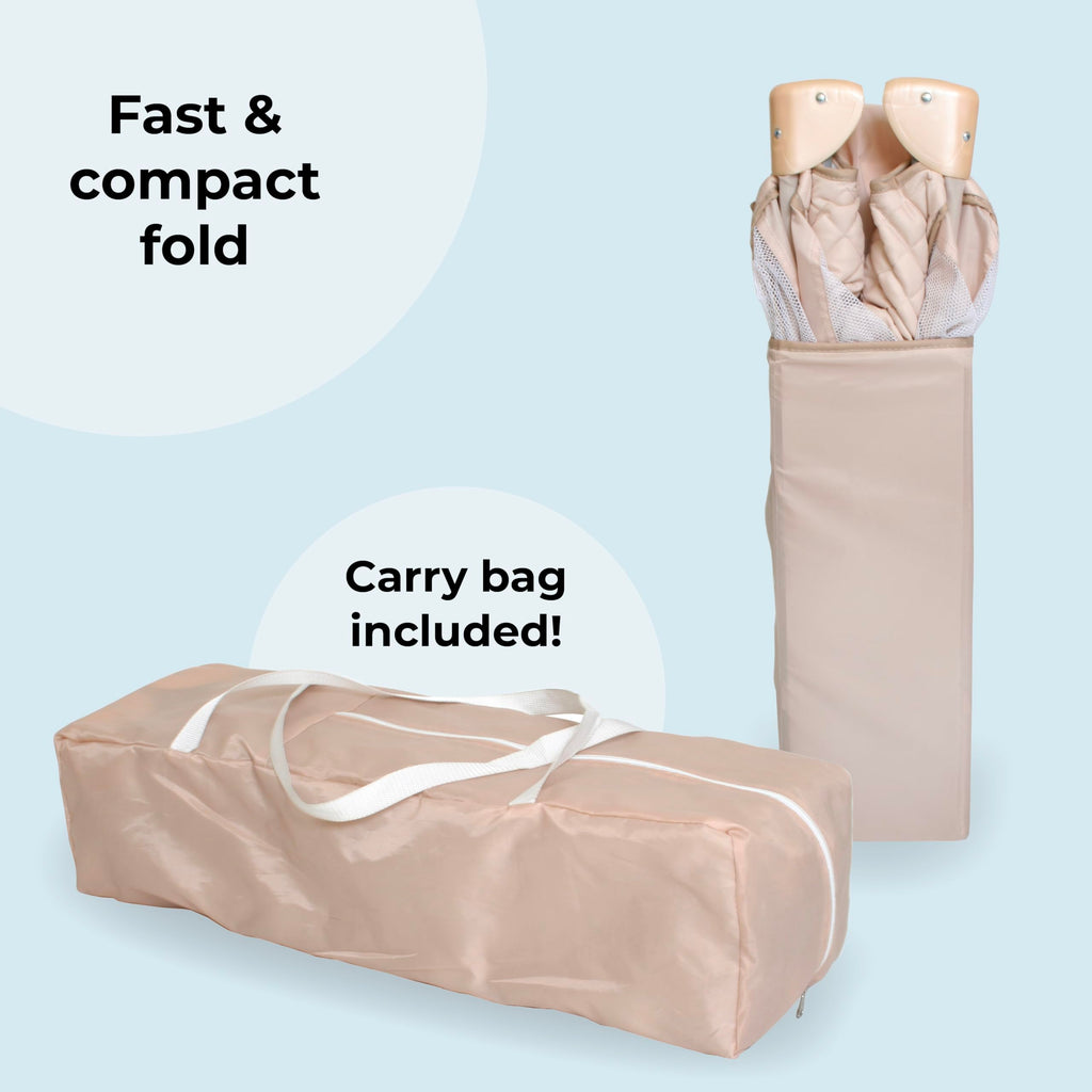 My Babiie MBTC1 Travel Cot from Birth to 15kg - Blush Pink