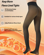 HOWIN Fleece Lined Tights Winter Thermal Tights for Women Fake Translucent