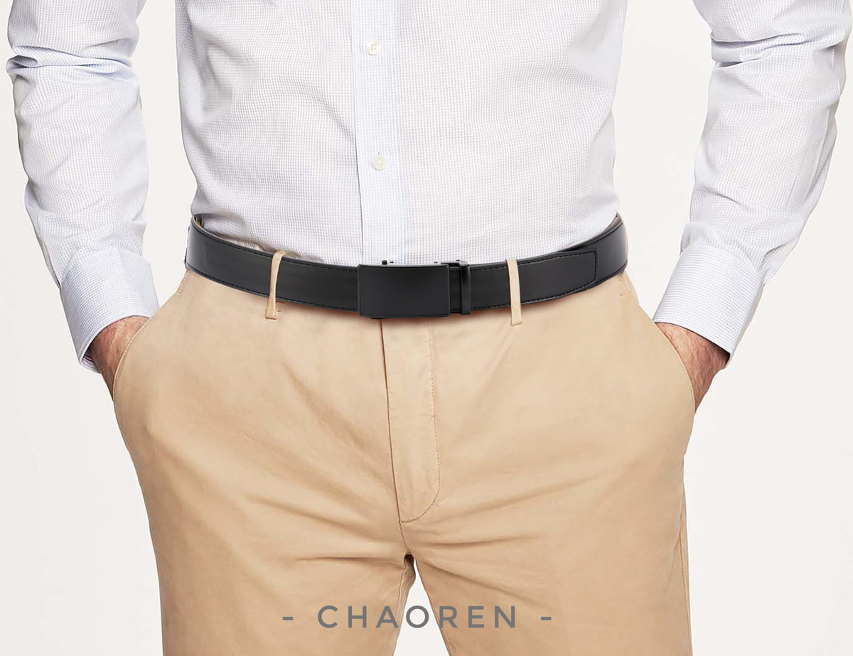 CHAOREN Belts for Men, 1 3/8" Ratchet Mens Belt Leather for Jeans, Dress