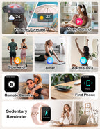 RUIMEN Smart Watch Answer Dial Call,Smart Watches for Women Men 1.85" HD Screen Fitness watch with SpO2 Heart Rate Sleep Monitor Step Counter Waterproof 100+ Sports Mode for Android iOS (2 Bands)