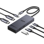 UGREEN Laptop Docking Station Dual Monitor, Dual 4K@60Hz 7-in-1 USB C Hub