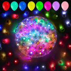 Aogist 200pcs 10-Colors Mini Lights with Hook,Long Standby Time Waterproof LED Balloon Light,Battery Powered,Ball Lamp for Balloon Paper Lantern Birthday Party Christmas Halloween