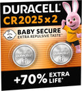 DURACELL 2025 Lithium Coin Batteries (2 Pack) 3V, CR2025