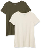 Amazon Essentials Women's Regular-Fit Short-Sleeve Crewneck T-Shirt, Multipacks