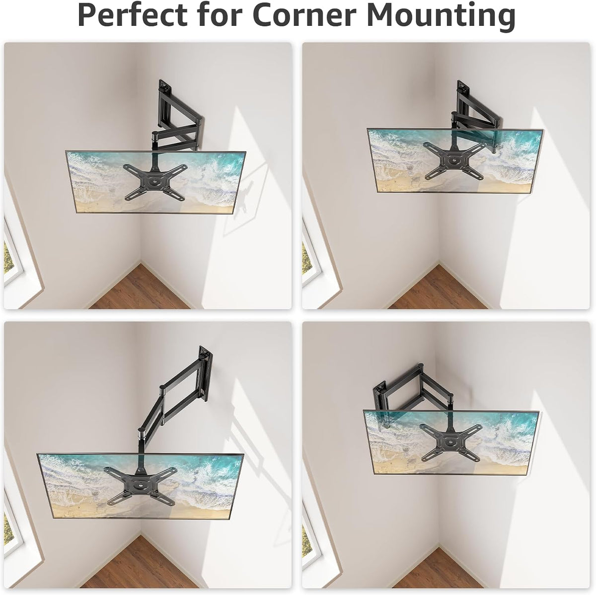 MOUNTUP 550 mm Long Arm TV Wall Bracket for 14–42 Inch TVs & Monitors