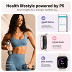 Smart Watch for Men Women Answer/Make Call, 1.85" Smartwatch, Fitness Watch with Heart Rate Blood Pressure Sleep Monitor,IP68 Waterproof Step Counter Watch Compatible Android IOS black