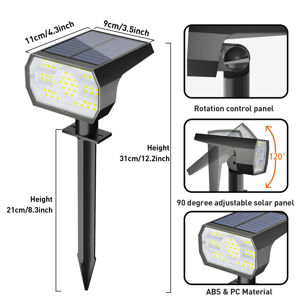 NYMPHY Solar Lights Outdoor Waterproof - 4 Pack (Cool White)