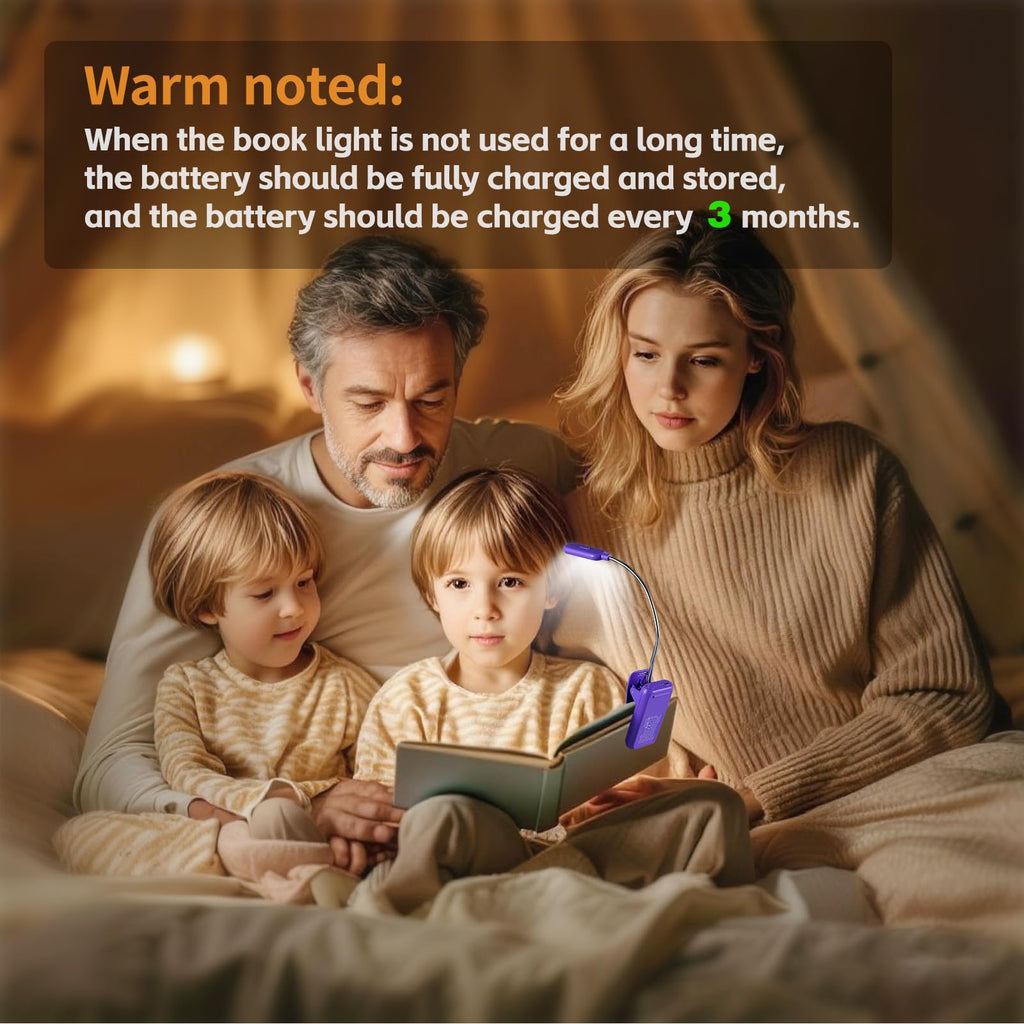 VAVOFO Rechargeable Reading Light, Clip on Book Light for Reading in Bed