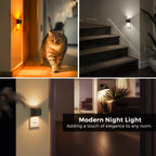 L LOHAS LED Night Lights Plug into Wall, Dimmable Night Light 2 Pack