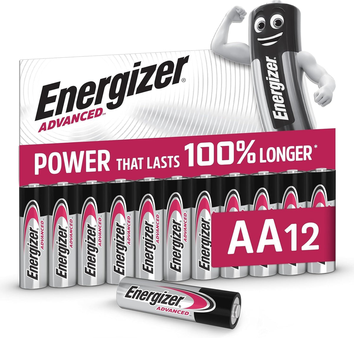 Energizer Advanced - AAA Batteries (12 Pack) Up To 100% Longer Lasting