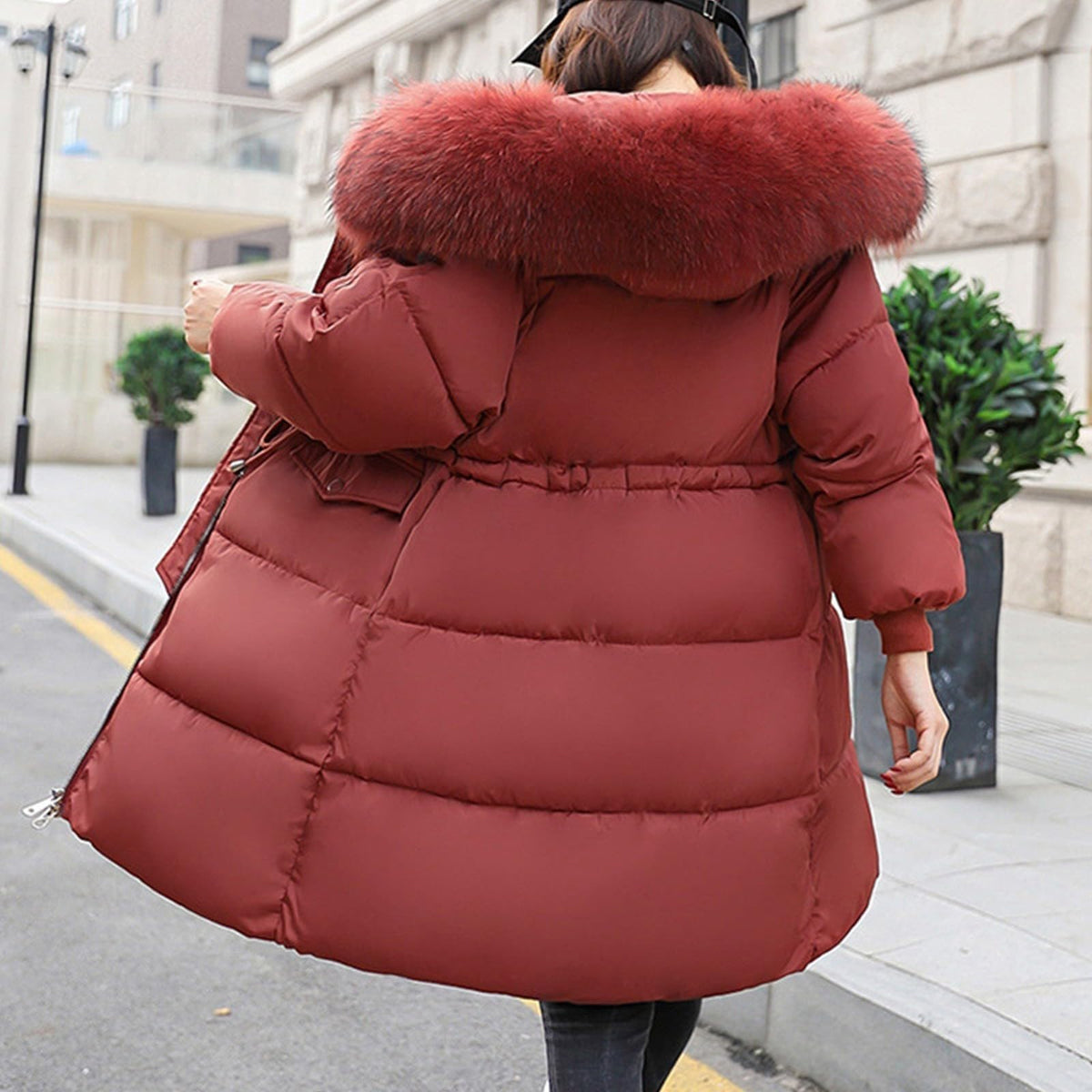 Winter Coats for Women Uk Fleece Jacket Womens Warm Outwear Windproof Plus Size Ladies Trench Coat Baggy Fleece Lined Quilted Puffer Jackets with Hood for Cold Weather