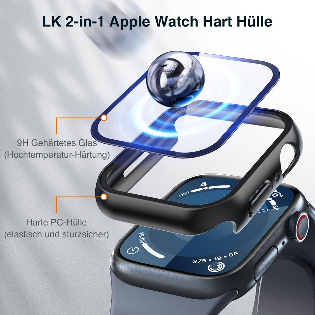 LK 6 Pack Screen Protector for Apple Watch Series 9 8 7 41mm/Series SE 6 5 4 40mm, Screen Protector Compatible for Apple Watch 40/41mm, High Definition, Bubble Free, Clear Flexible TPU Film