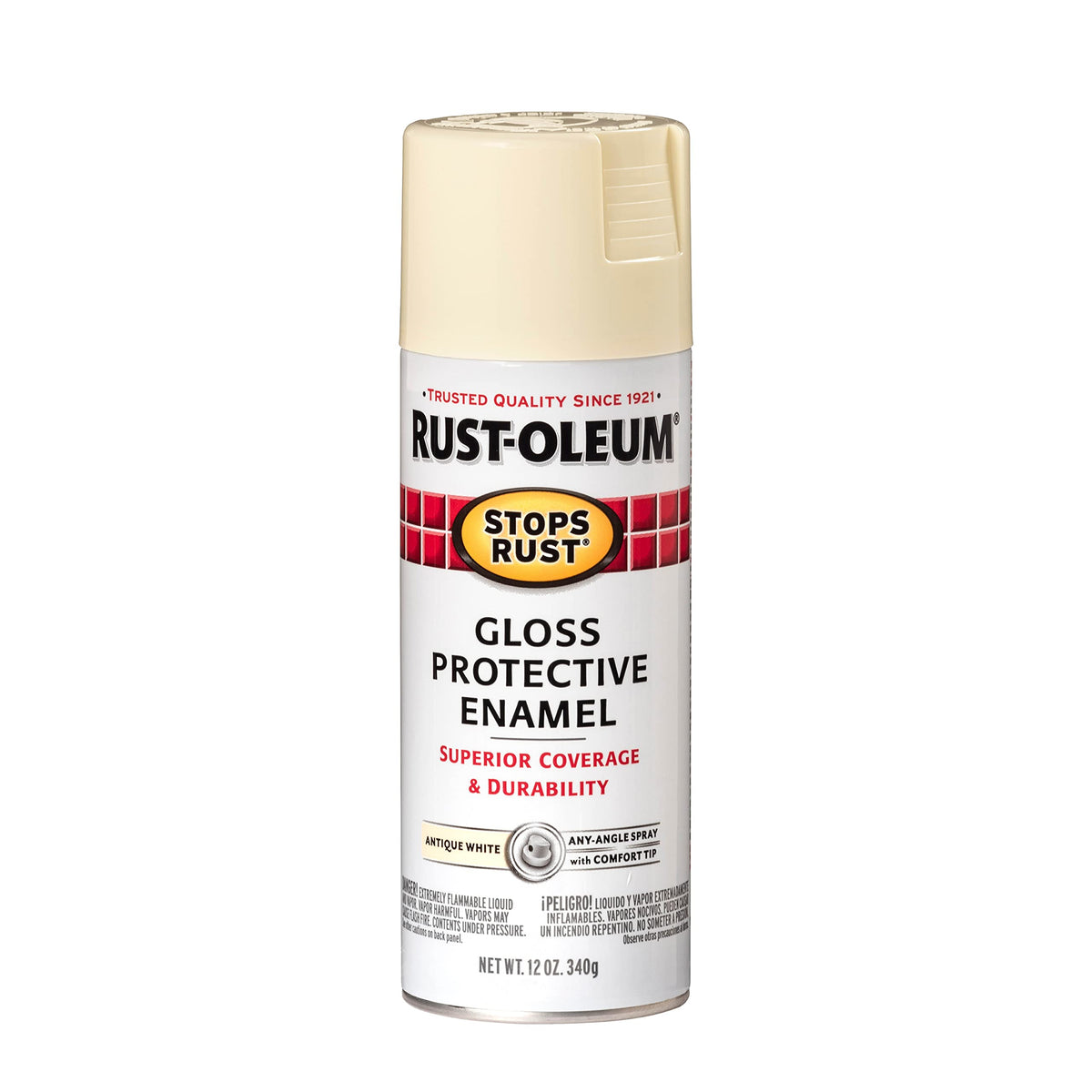 Rust-Oleum 7776830 Stops Rust Spray Paint, 12 oz, Flat Black