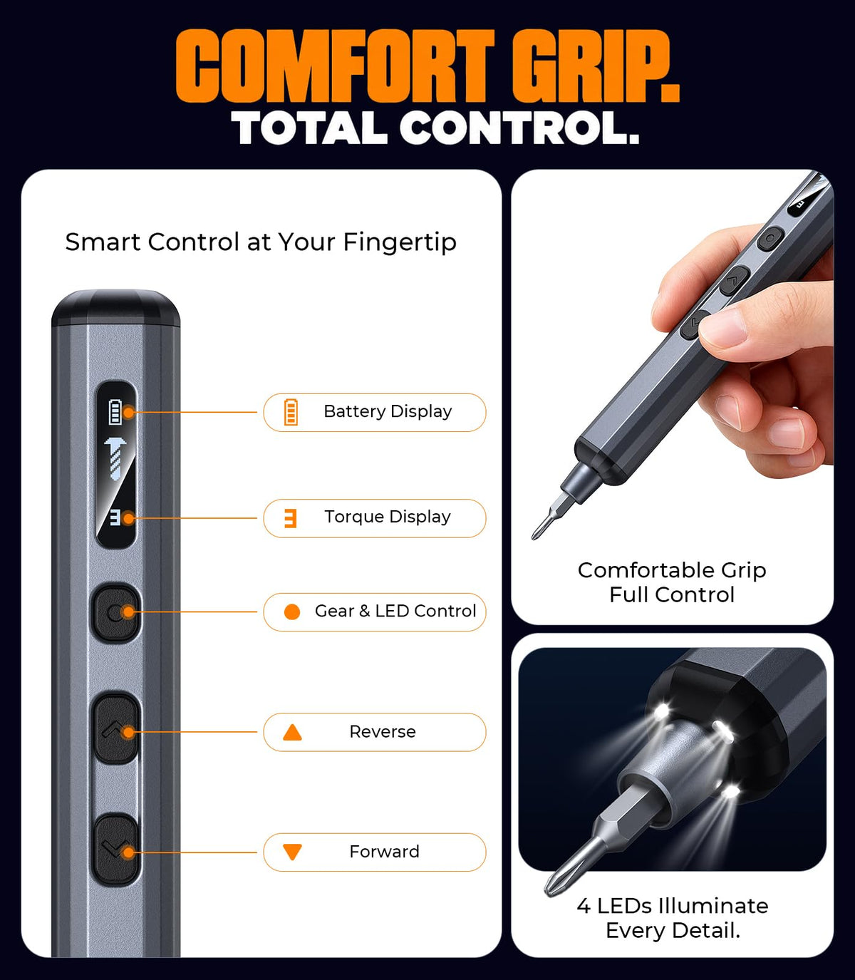 AXTH 25-in-1 Small Precision Screwdriver Set, Professional Magnetic Mini Repair Tool Kit for Phone, Computer, Watch, Laptop, Macbook, Ring Doorbell, Eyeglass, Electronic, [Bearing Steel] Screw Driver