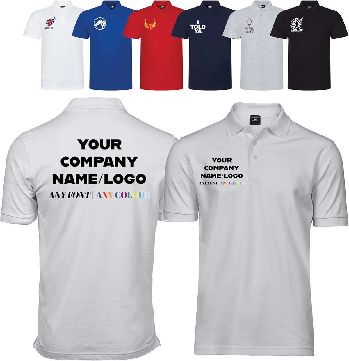 Varsany Personalised T Shirts Mens Womens Kids UK - Customised T Shirt with Any Text and Photo, Long-Lasting Printing - Design Your Own Custom T Shirt