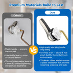 Hibbent Universal Metal Front Mount Toilet Handle Replacement Kit