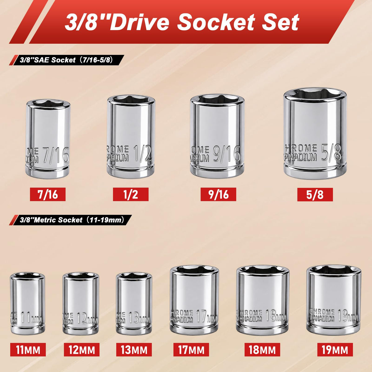 Egofine 46 Pieces 1/4 inch Drive Socket Ratchet Wrench Set, with Bit Socket Set Metric and Extension Bar for Auto Repairing and Household, with Storage Case