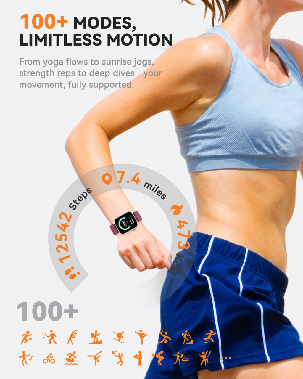 Smart Watch for Men Women- Answer/Make Call, 2026 IP68 Waterproof Fitness Tracker Watch with Sleep Step Counter Activity Smartwatch for Samsung Android iPhone iOS (Deep Burgundy, 1.83)