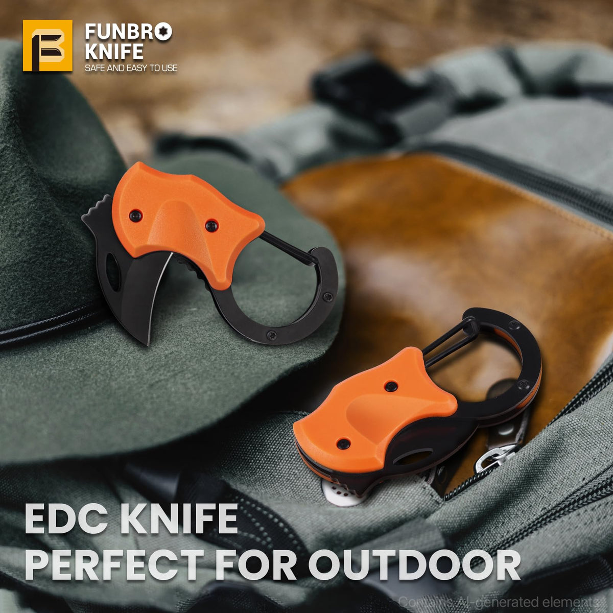 FUNBRO Small Pocket Knife, Cool Box Cutter with 1.34 Inch Sharp Blade