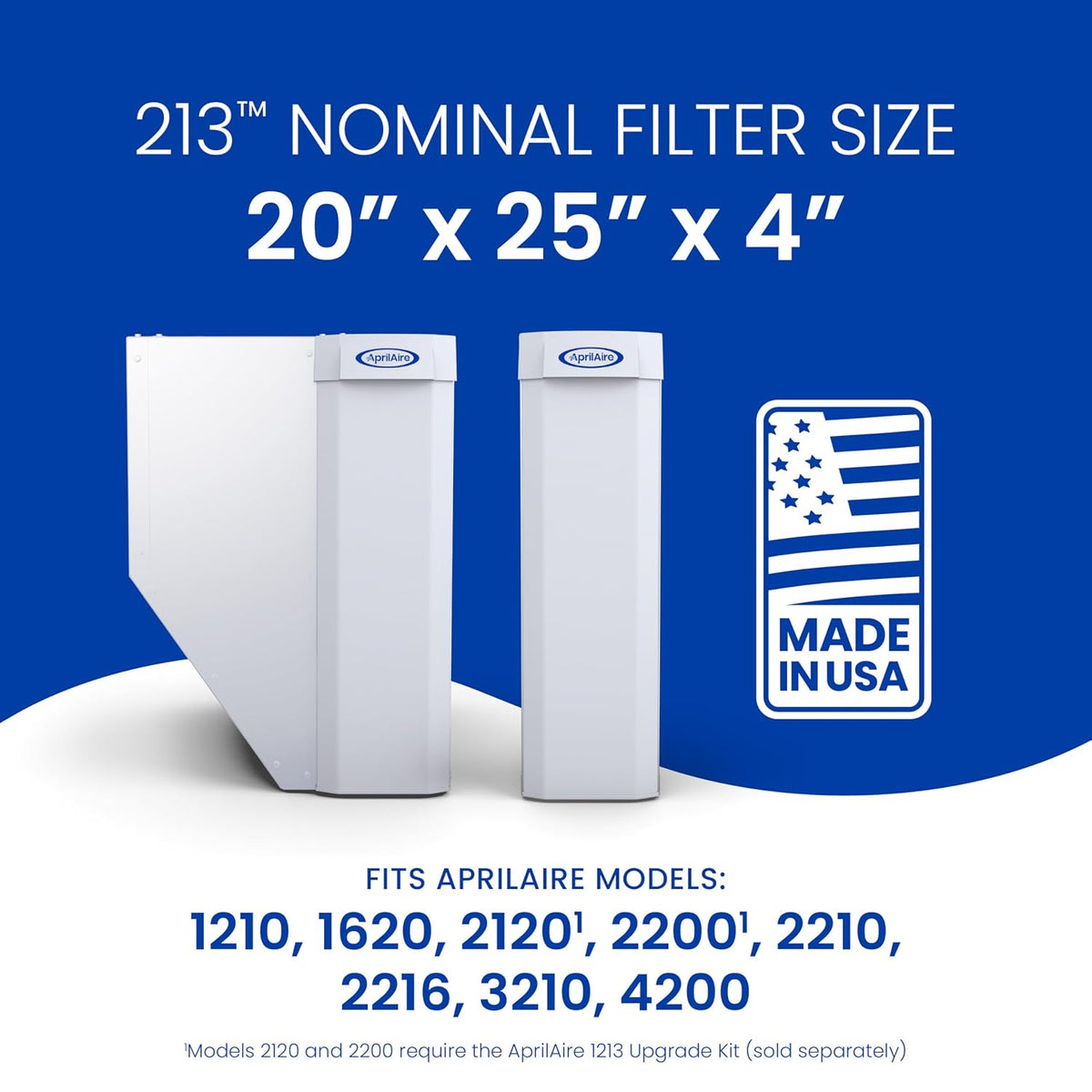 AprilAire 213 Replacement Filter for AprilAire Whole-House Air Purifiers - MERV 13, Healthy Home Allergy, 20x25x4 Air Filter (Pack of 1)