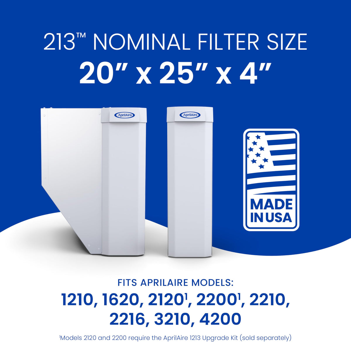 AprilAire 213 Replacement Filter for AprilAire Whole-House Air Purifiers - MERV 13, Healthy Home Allergy, 20x25x4 Air Filter (Pack of 1)
