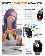 Smart Watch for Men Women- Answer/Make Call, 2026 IP68 Waterproof Fitness Tracker Watch with Sleep Step Counter Activity Smartwatch for Samsung Android iPhone iOS (Deep Burgundy, 1.83)