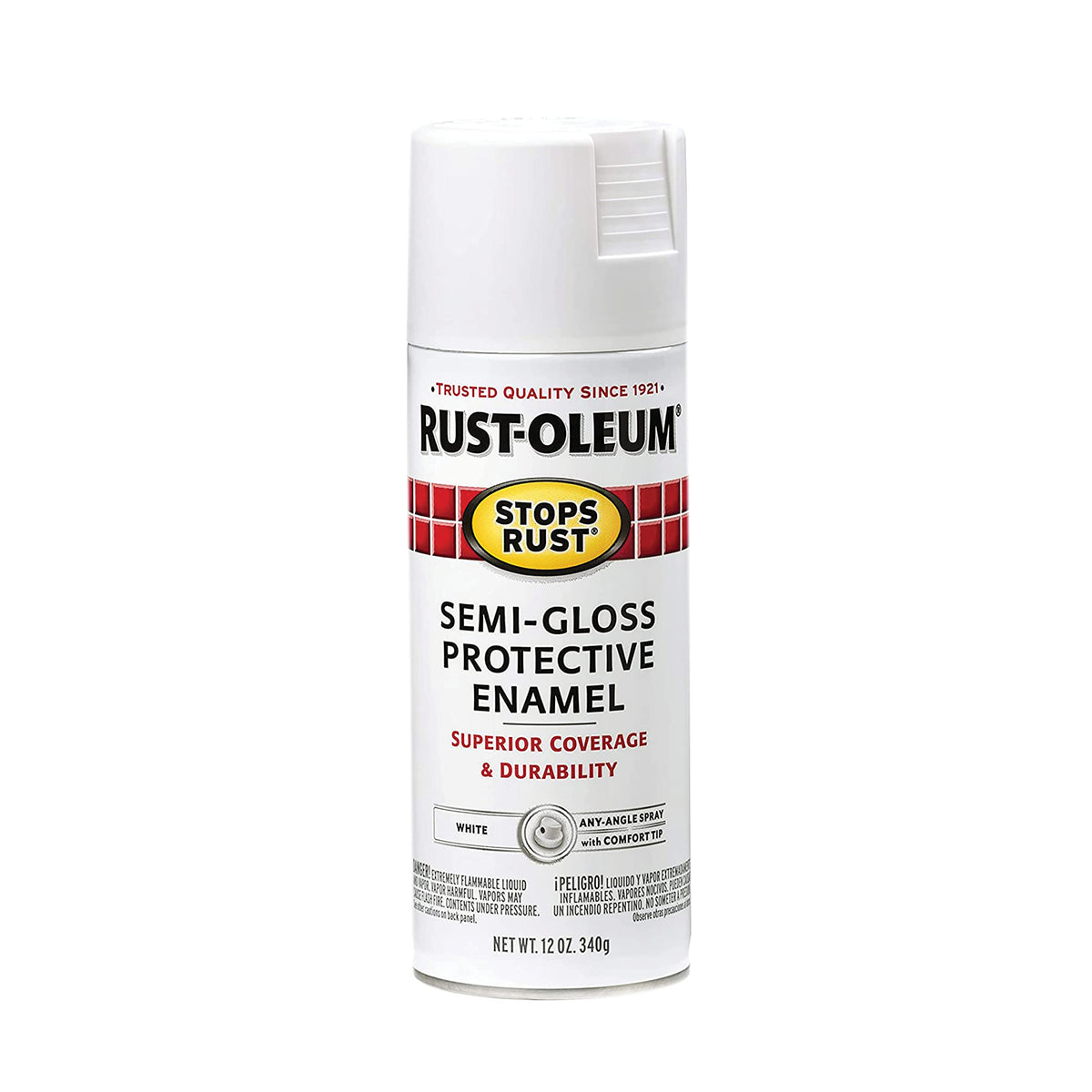 Rust-Oleum 7776830 Stops Rust Spray Paint, 12 oz, Flat Black