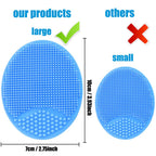 Baby Bath Brush, Baby Cradle Cap Brush, Silicone Massage Brush, Silicone Scrubbers Exfoliator Brush, Baby Skin Scrubbers Essential for Dry Skin, Cradle Cap and Eczema 2 Pack (Small-Blue&Green)
