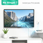 Ancable TV Aerial Cable with Coaxial Adapter 1M White TV Ariel Lead