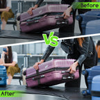 WISYOK Luggage Straps Extended, 4 Pack, 130-250cm Adjustable, Pink SkyBlue