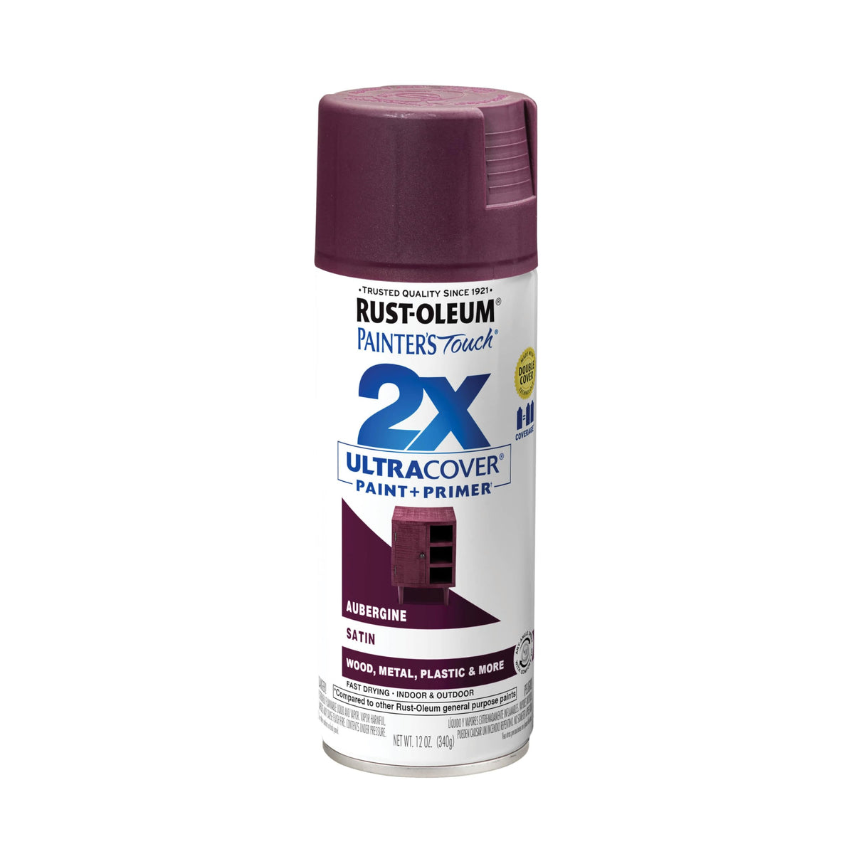Rust-Oleum 334023-6PK Painter's Touch 2X Ultra Cover Spray Paint, 12 oz, Gloss Almond, 6 Pack