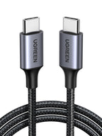 UGREEN 60W USB C to USB-C Charger Cable, Nylon Braided, 1M