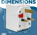 STATUS 3 Way Multi Plug Adaptor, White