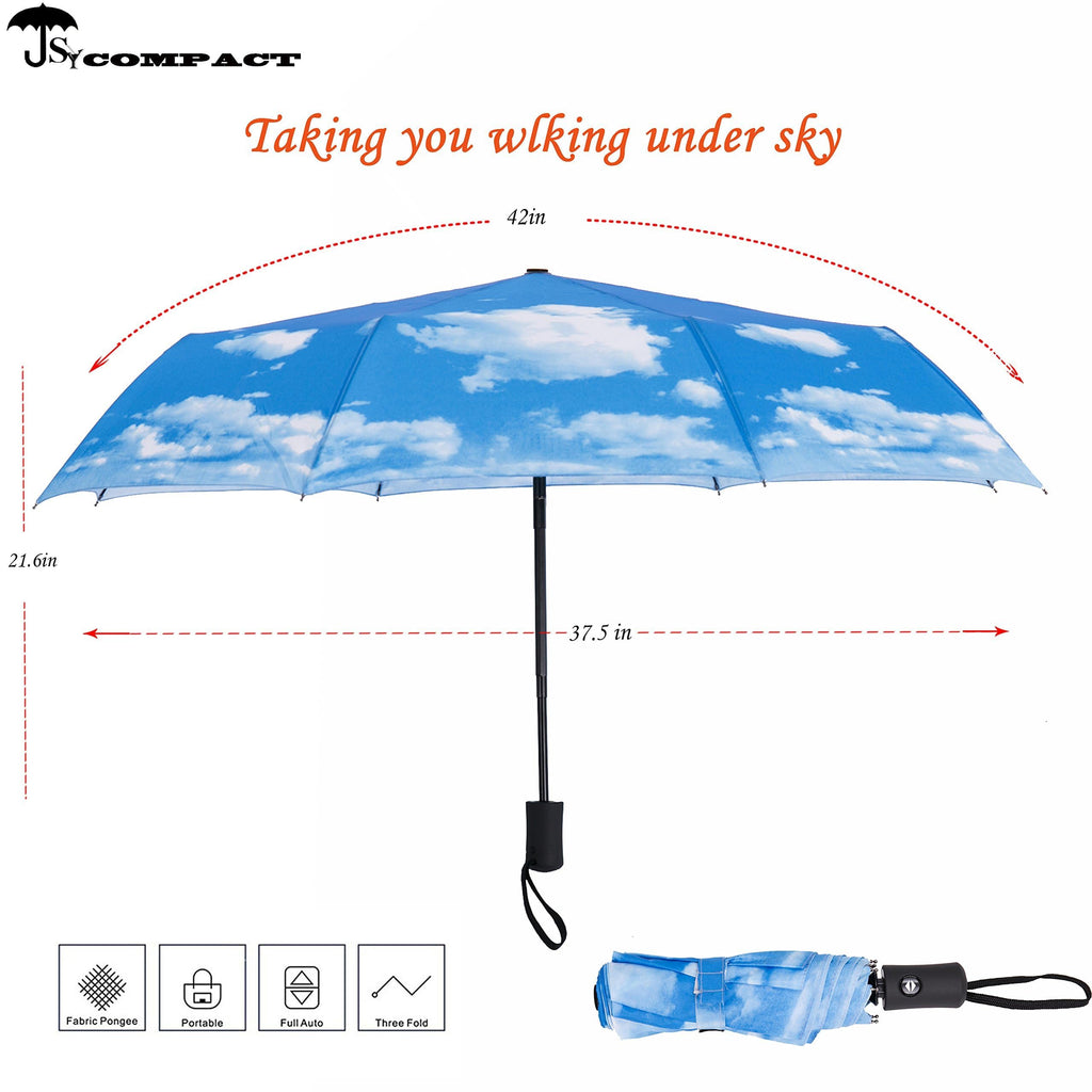 SY COMPACT Travel Umbrella Windproof Automatic Unbreakable UV Protection