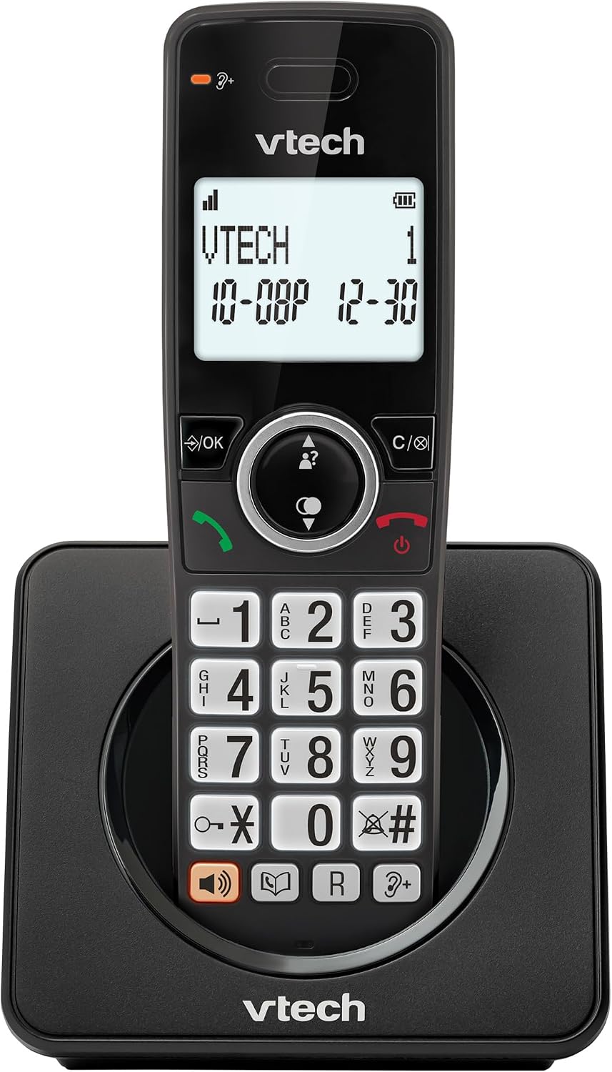 VTech EA5001 DECT Cordless Phone with Nuisance Call Blocker,Easy-to-Read Backlit Display,Landline Phone with 18 Hours Talk-time,Volume Booster,Handsfree Speakerphone,Speed Dial,2-Handset