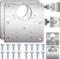 Hinge Repair Plate,2PCS Cabinet Hinge Repair Plate with Customized Screws,Stainless Steel Kitchen Cupboard Door Hinge Repair Brackets with Holes