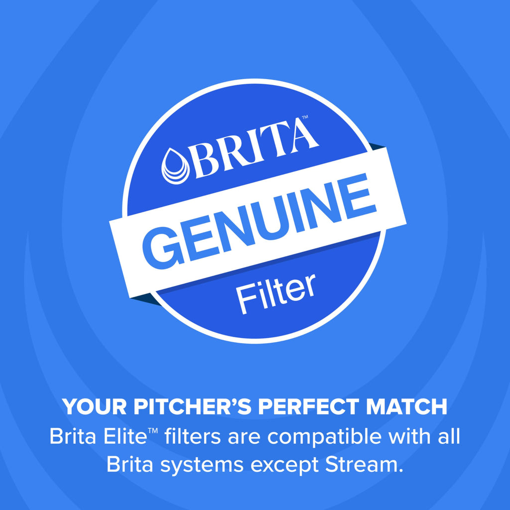 Brita Standard Pitcher and Dispenser Replacement Water Filters, White, 4