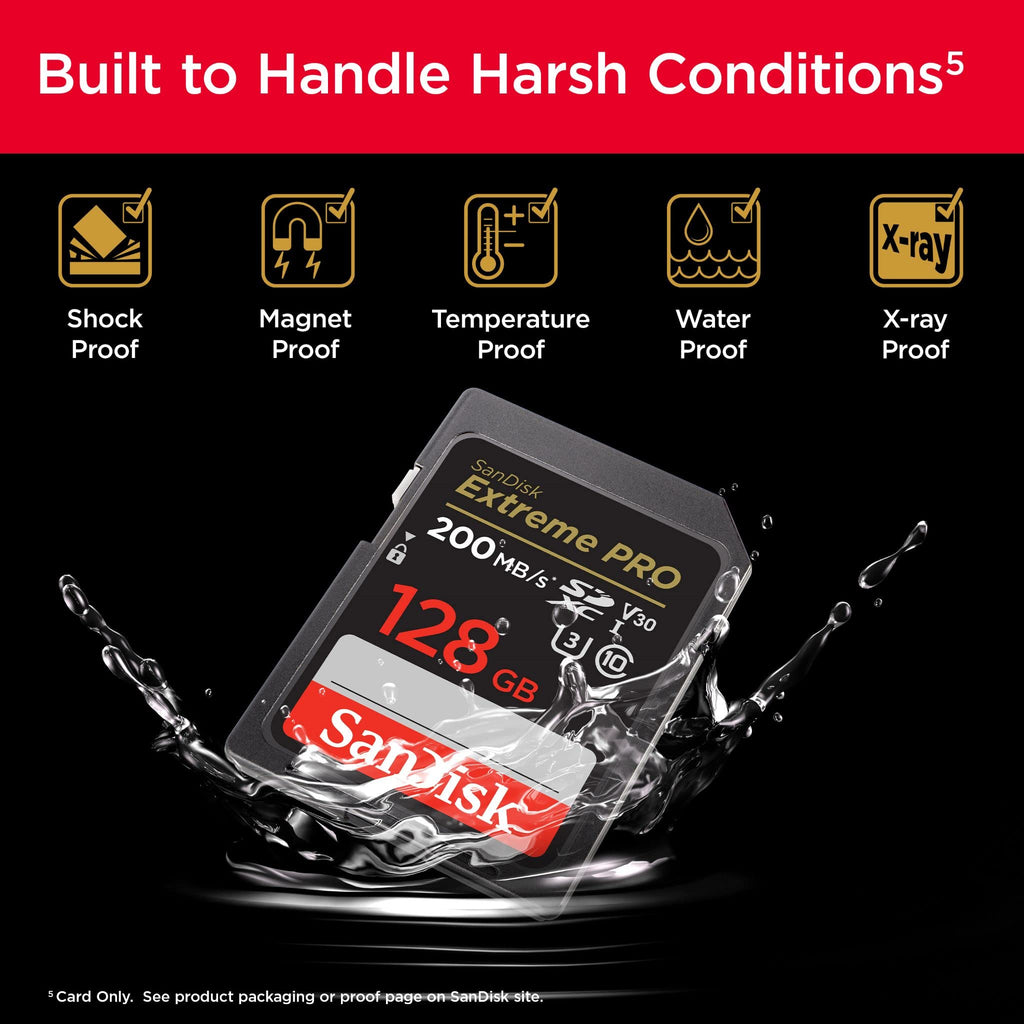 SanDisk 1TB Extreme PRO SDXC card, SD Card, V60 Memory card, 6K & 4K UHD, up to 280 MB/s, Shock, Temperature, Water and X-Ray Proof, RescuePro Deluxe data recovery software, UHS-II, Class 10, U3